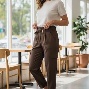 Ralph Lauren Brown Cropped Cargo Pants